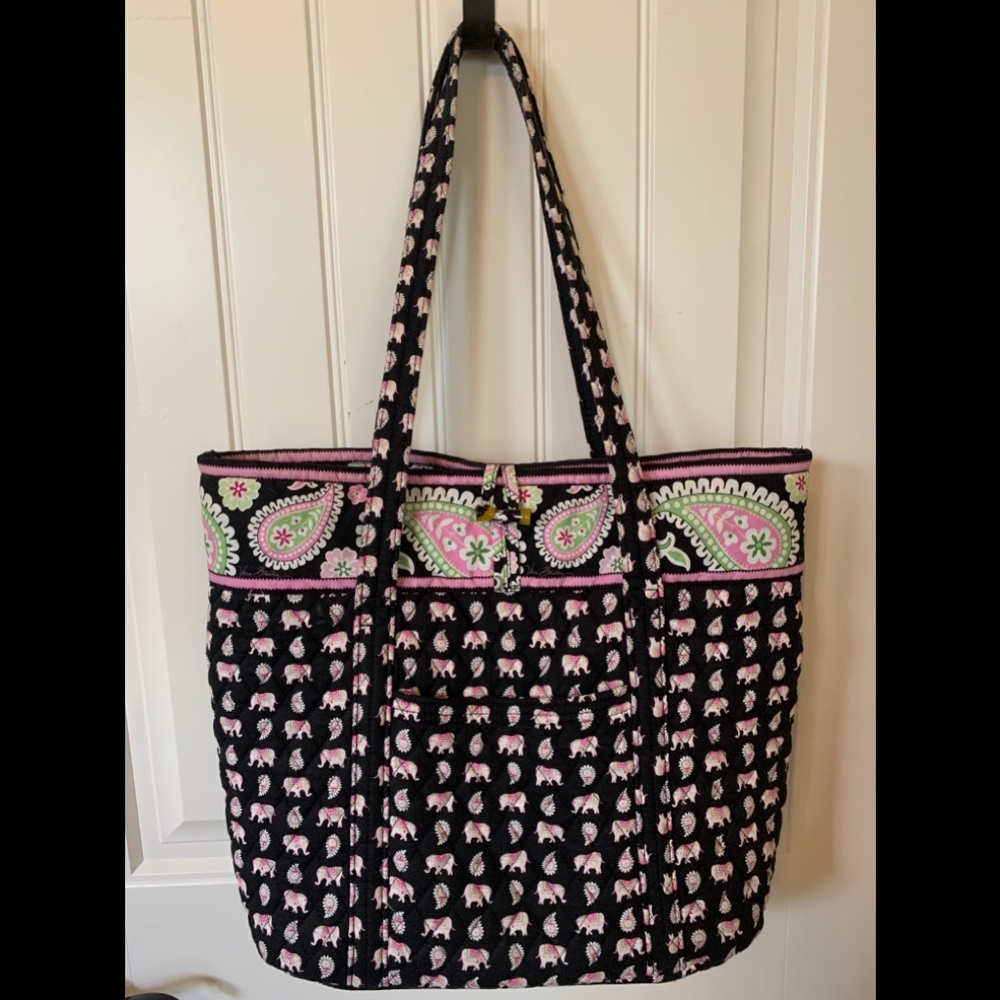 Vera Bradley Vera XL Tote in Pink Elephants